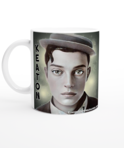 Buster Keaton white 11oz Ceramic Mug